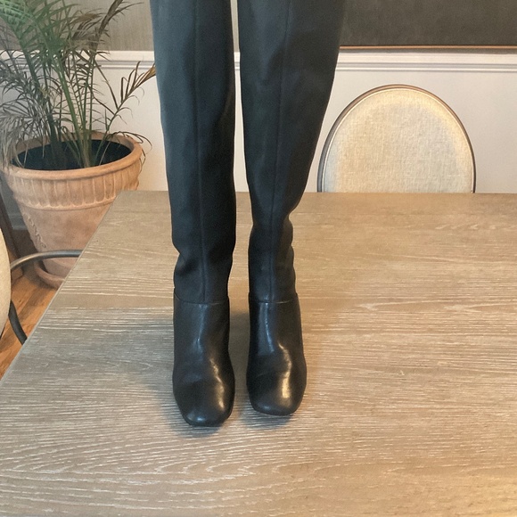 Tory Burch Sidney Black Leather Knee Boots, Size 11 - Picture 1 of 6